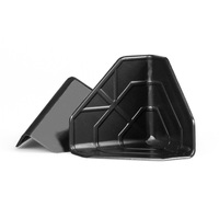 Protection d'angle en plastique noir à trois côtés pour carton logistique, garde-bord et garde-angle 50*50*50mm, épaisseur 1mm avec nervure 1.3mm