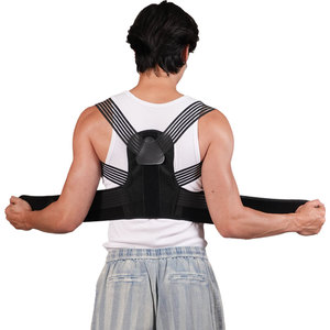 Ceinture de soutien du dos supérieur et inférieur pour femmes et hommes, anti-cyphose, respirante, élastique, réglable, correcteur de posture - Product Image 1
