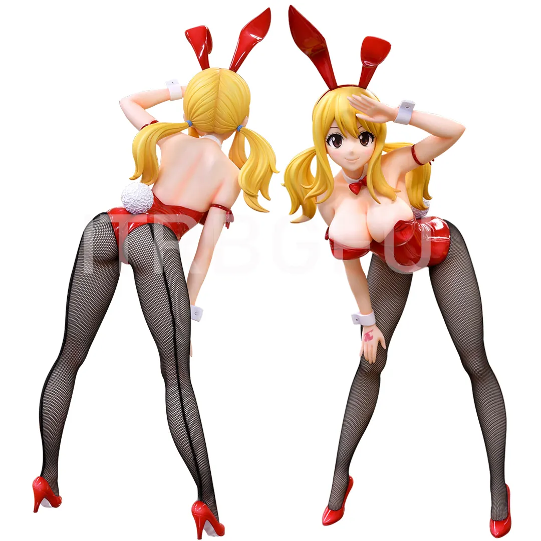 40CM FREEing Anime Fairy Tail Anime Figure Lucy Heartfilia Bunny Sexy Girls PVC Action Figures Toys Collection Model Doll