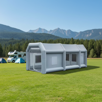 Tente gonflable portable en bâche PVC peinte par pulvérisation pour 6-8 personnes, atelier de peinture automobile, camping extérieur, exposition, traitement esthétique automobile