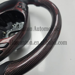 Volante de Cuero Liso de Alta Calidad y Fibra de Carbono para BMW E46 M3 M6 E61 E62 E63, en Oferta - Product Image 3