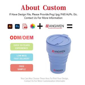 Mug à café en silicone pliable réutilisable écologique sans BPA personnalisé, portable, pliable, 375 ml, avec couvercle - Product Image 3