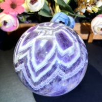 Vente en gros de pierres précieuses naturelles pour la guérison, sphères d'améthyste de rêve, boules de cristal pour la méditation et le Feng Shui