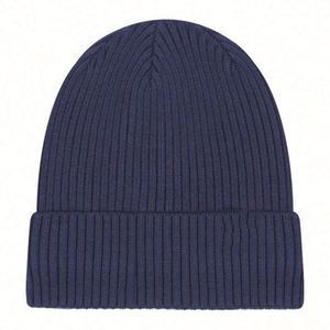 Gorro de Punto Grueso y Cálido para Hombre, Unisex, Otoño-Invierno, con Estampado Digital a la Moda, Color Sólido - Product Image 5