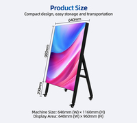 Afficheur LED vertical portable, écran d'affichage numérique LED sur pied, mobile pour la promotion en magasin et en centre commercial