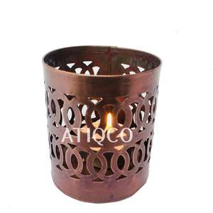 เชิงเทียนอลูมิเนียมทองเหลืองรูปตัวทีสำหรับใส่เทียนทีไลท์สำหรับใส่เทียนเพื่อการชุมนุมทางวัฒนธรรมสไตล์ใหม่ - Product Image 5