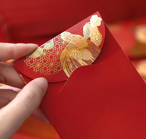 2023 tùy chỉnh Trung Quốc năm mới Thẻ quà tặng Ví Phong Bì in offset CE chứng nhận bình thường giấy đỏ gói phong bì - Product Image 4