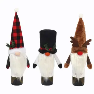 YQ-270 Natal tabela Decorações santa boneco veado Tampa De Garrafa De Vinho