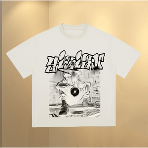 Hot Sale Designer Kleidung für Männer Godspeed Printed Overs ized Tee Baumwolle Gestrickt Casual Streetwear Wasser gewaschen Made - Product Image 5