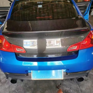 Per Infiniti G37 Berlina 4 Porte 08-13, Portellone Posteriore in Stile TF in Carbonio con Foro per Telecamera e Foro per Pulsante Apertura <span class=keywords><strong>Bagagliaio</strong></span> - Product Image 3