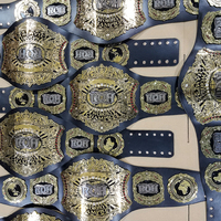 Ceinture de championnat de boxe en métal avec logo personnalisé de l'usine chinoise Ceinture de championnat de boxe Muay Thai Sports Award