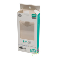 Boîte d'emballage rigide réutilisable et écologique pour accessoires de téléphone portable avec vernis sélectif UV et fenêtre en PVC