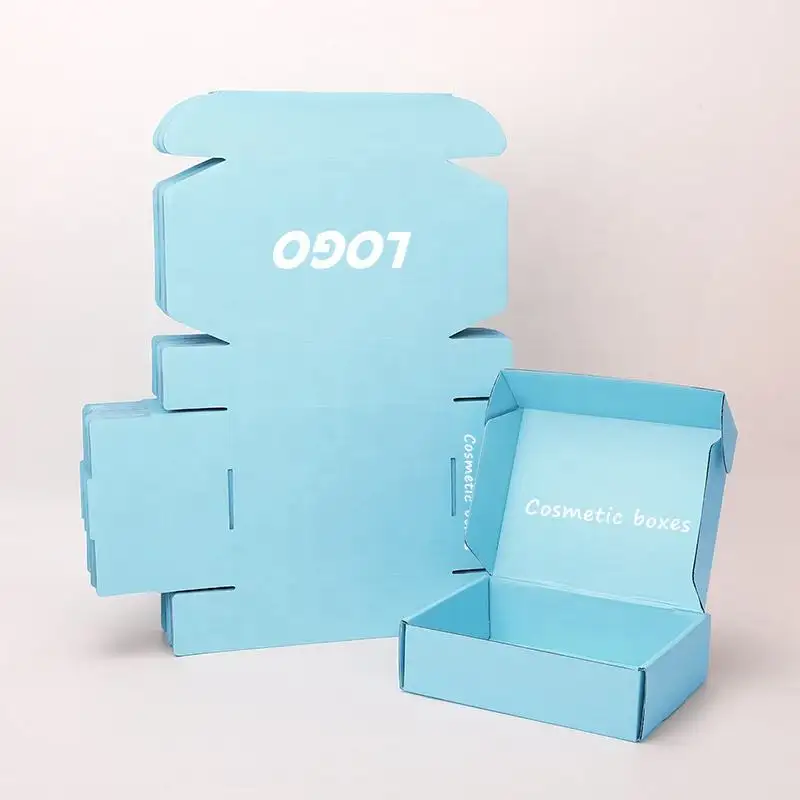 Fabricante de caixas de papelão estampadas em cores grandes para envio por correspondência de roupas, caixas de transporte personalizadas de papelão ondulado com embalagem de logotipo