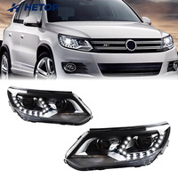 HETOP untuk Tiguan MK1 2012-2015 DRL Upgrade Lampu Depan Sein Lampu Utama Modifikasi Perakitan Aksesoris Sein untuk Volkswagen