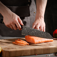 205mm Kiritsuke Gyuto Couteau Autrichien N690 Poudre Acier Chef Cuisine Couteau Noir Couteau Japonais De Haute Qualité