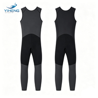 Combinaison de plongée sans manches en néoprène 2 mm pour homme, noire et grise, pour la voile et la plongée