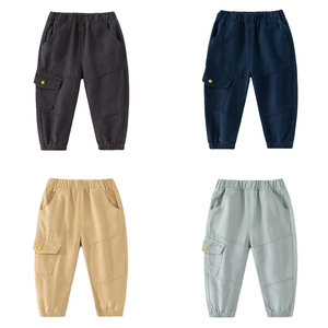 Pantalon de jogging en coton d'automne et d'hiver pour garçons Design <span class=keywords><strong>cargo</strong></span> chaud à la mode avec grandes poches Ceinture élastique Vêtements confortables - Product Image 6