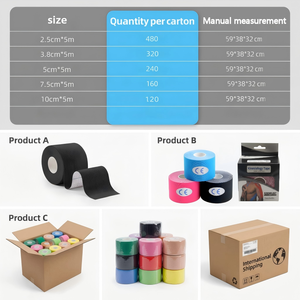 Bande <span class=keywords><strong>de</strong></span> kinésiologie personnalisée avec logo OEM, certifiée CE, imperméable, respirante, en coton élastique, thérapeutique, pour les athlètes - Product Image 3
