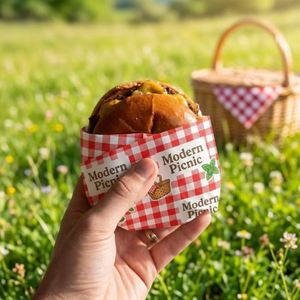 Papel de Envolver Personalizado, Ecológico, Biodegradable, Impermeable, Resistente a la Grasa, con Recubrimiento de PE de Grado Alimenticio para Snacks y Chocolate - Product Image 1