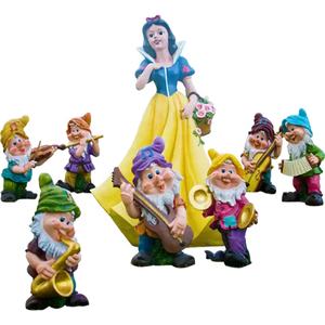 Moules en fibre de verre pour sculptures de Blanche-Neige et les Sept Nains, vente de moules pour statues de jardin, moules pour statues en résine de dessins animés - Product Image 4