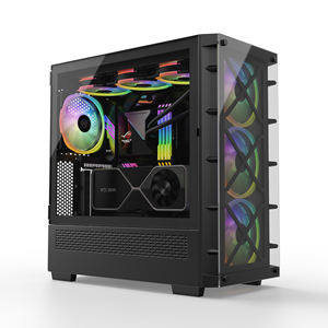 Piezas de Computadora, Gabinete de <span class=keywords><strong>PC</strong></span> para Juegos de Torre Completa EATX, Diseño con Vista al Mar, Panel Lateral Abatible para <span class=keywords><strong>PC</strong></span> de Juegos, Configuración Completa - Product Image 1