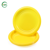 Assiettes jetables élégantes en plastique robuste de qualité supérieure pour desserts, salades, traiteur, fêtes et mariages