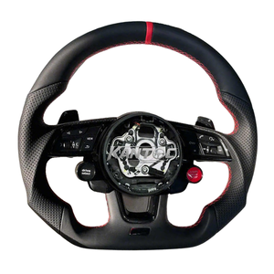 Volant en Alcantara noir complet compatible avec <span class=keywords><strong>Audi</strong></span> A3 A4 B9 A5 RS3 RS4 RS5 S3 S4 S5 S6 S7 A1 A7 A8 B9 B8.5 B8 A6 R8 <span class=keywords><strong>TT</strong></span> RS6 Q5 - Product Image 6