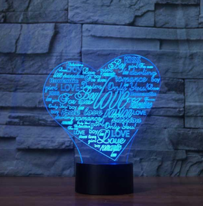 Regalo del Día <span class=keywords><strong>de</strong></span> San Valentín 2024 3D dulce corazón 3D luz romántica amante <span class=keywords><strong>noche</strong></span> Luz color cambiante 3D lámpara <span class=keywords><strong>de</strong></span> <span class=keywords><strong>noche</strong></span> regalo encantador - Product Image 3