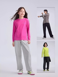 瑜伽套装青少年服装运动套装儿童氨纶/尼龙防紫外线速干衬衫和上衣 - Product Image 3