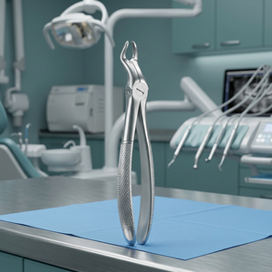 Bk Industries Forceps d'extraction dentaire pour molaires supérieures droites Fig. 67 R6, poignée moletée, argenté, manuel, Classe I, certifié CE - Product Image 6