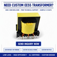 Transformateur Principal pour Poste à Souder Inverter 3500W, Noyau EE55 EE65 avec Bobine et Clip