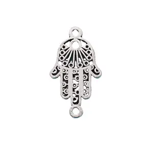 Hạt Charm Cây Cọ Hamsa Tay Fatima Hợp Kim Mặt Dây Chuyền Charm Cây Cọ Vàng/Bạc Cổ Điển Để Làm Trang Sức Vòng Cổ