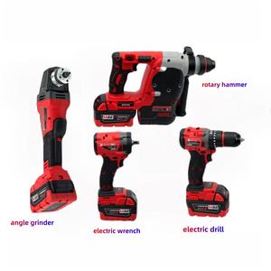 MWQ 88W Cordless Power <strong>Tool</strong> 4-Piece Set - Electric Hammer+Drill+Angle Grinder+Wrench, Rechargeable Battery for Industrial/DIY - Product Image 2