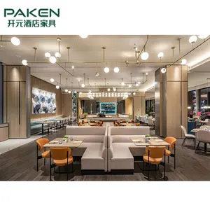 Stan Kedai Kopi Komersial Modern Meja dan Kursi Furnitur Hotel Tempat Duduk untuk Restoran