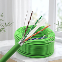 Câble Ethernet FTP Cat6a 650 MHz résistant au feu, paire torsadée, blindage individuel en feuille, PVC LSZH 23AWG U/FTP AixTon AXT6A-UFTP
