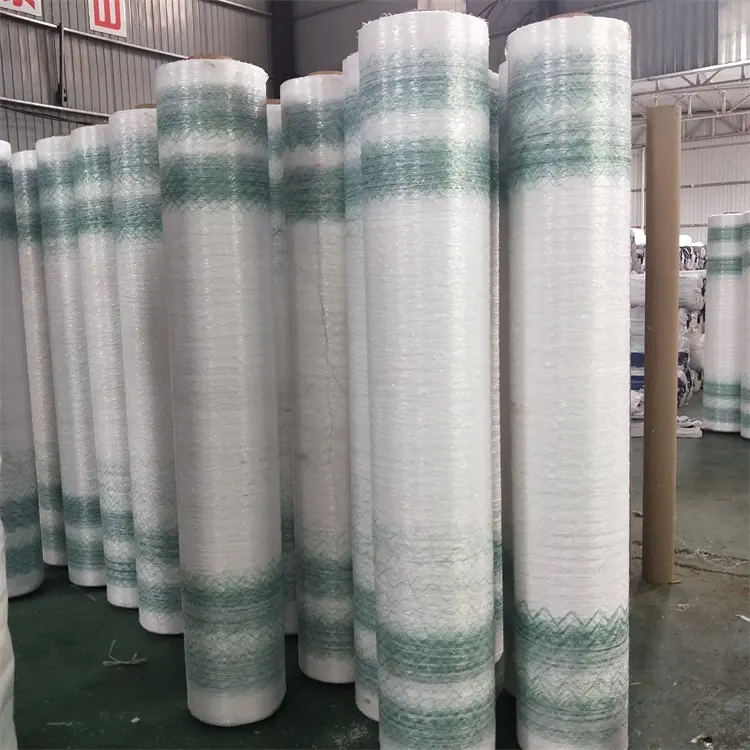 HDPE пластиковая зеленого и белого цвета, сено Бэйл сетка обертывание для фермы круглых тюков упаковка