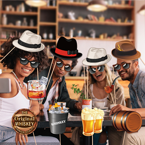 Huancai whisky <span class=keywords><strong>cerveza</strong></span> Photo Booth Props 25 PCS Party Props <span class=keywords><strong>Kit</strong></span> con palos <span class=keywords><strong>de</strong></span> madera <span class=keywords><strong>para</strong></span> cumpleaños envejecido a la perfección Party Supplies - Product Image 5