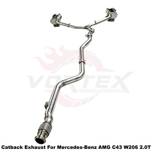 Vortex High-Velocity Stainless Steel <b>Exhaust</b> System Engine Power Upgrade For Mercedes-Benz AMG W206 C43 2.0T - Product Image 6