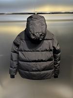 Doudoune classique de luxe avec logo brodé personnalisé, vintage, unisexe, imperméable et résistante au froid, manteau d'hiver matelassé