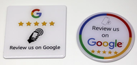 Carte intelligente NFC RFID en époxy avec impression personnalisée pour avis Yelp, avec puce NTAG215, étiquette PVC, 13,56 MHz, étiquette miniature étanche
