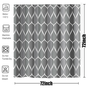 <span class=keywords><strong>Rideau</strong></span> de <span class=keywords><strong>douche</strong></span> gris moderne en tissu imperméable <span class=keywords><strong>lavable</strong></span> en machine de 72x72 pouces - Product Image 2