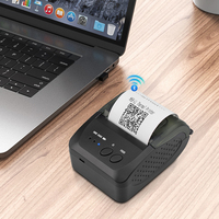 Imprimante thermique portable HZTZ 58 mm pour reçus, USB+BT, 203 DPI, 70 mm/s, garantie 1 an, mini batterie Li-ion, papier thermique en stock, ROHS