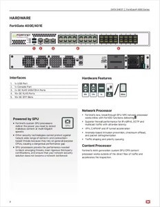 ไฟร์วอลล์ Fortinet FG-400E สำหรับความปลอดภัยของเครือข่ายองค์กร พร้อมระบบไฟร์วอลล์รุ่นใหม่ (NGFW) ระบบ SD-WAN ที่ปลอดภัย และเกตเวย์ FG-400E - Product Image 2