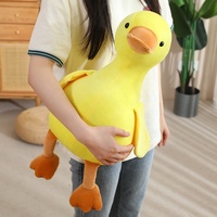 Jouets en peluche en gros : Petits canards jaunes et grandes oies blanches douces, pour la décoration intérieure et les cadeaux d'anniversaire pour enfants