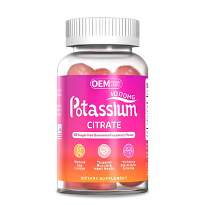 OEM suplemen kalium Gummies mendukung kesehatan jantung dan sistem saraf permen Gummy potasium Citrate - Product Image 1