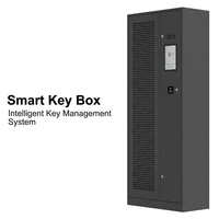 Gabinete de Llaves Inteligente con 165 Ranuras, Caja Fuerte con Control de Llaves RFID, Sistema Electrónico de Gestión de Llaves, de Pie, con NFC, Huella Dactilar y Reconocimiento Facial