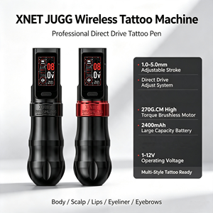 เครื่องสักไร้สาย XNET JUGG 2400mAh มอเตอร์ไร้แปรงถ่าน 1.0-5.0 มม. ปรับระยะชักได้โดยตรง สำหรับช่าง<span class=keywords><strong>สัก</strong></span>มืออาชีพ - Product Image 1
