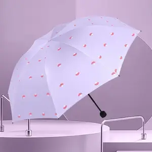 Usine Fournisseur Manuel Foldng Creative Champignon Parapluie pour Enfants 8 Os Double Usage Soleil et Pluie Femmes Parapluie