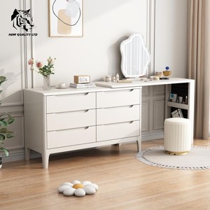 china wholesale well priced custom logo <b>small</b> moq eco-friendly drawer dresser new fashion bedroom furniture wood <b>mirror</b> dresser - Product Image 5
