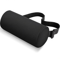 Coussin lombaire ergonomique en mousse à mémoire de forme cylindrique avec sangle réglable pour chaise de bureau et siège de voiture